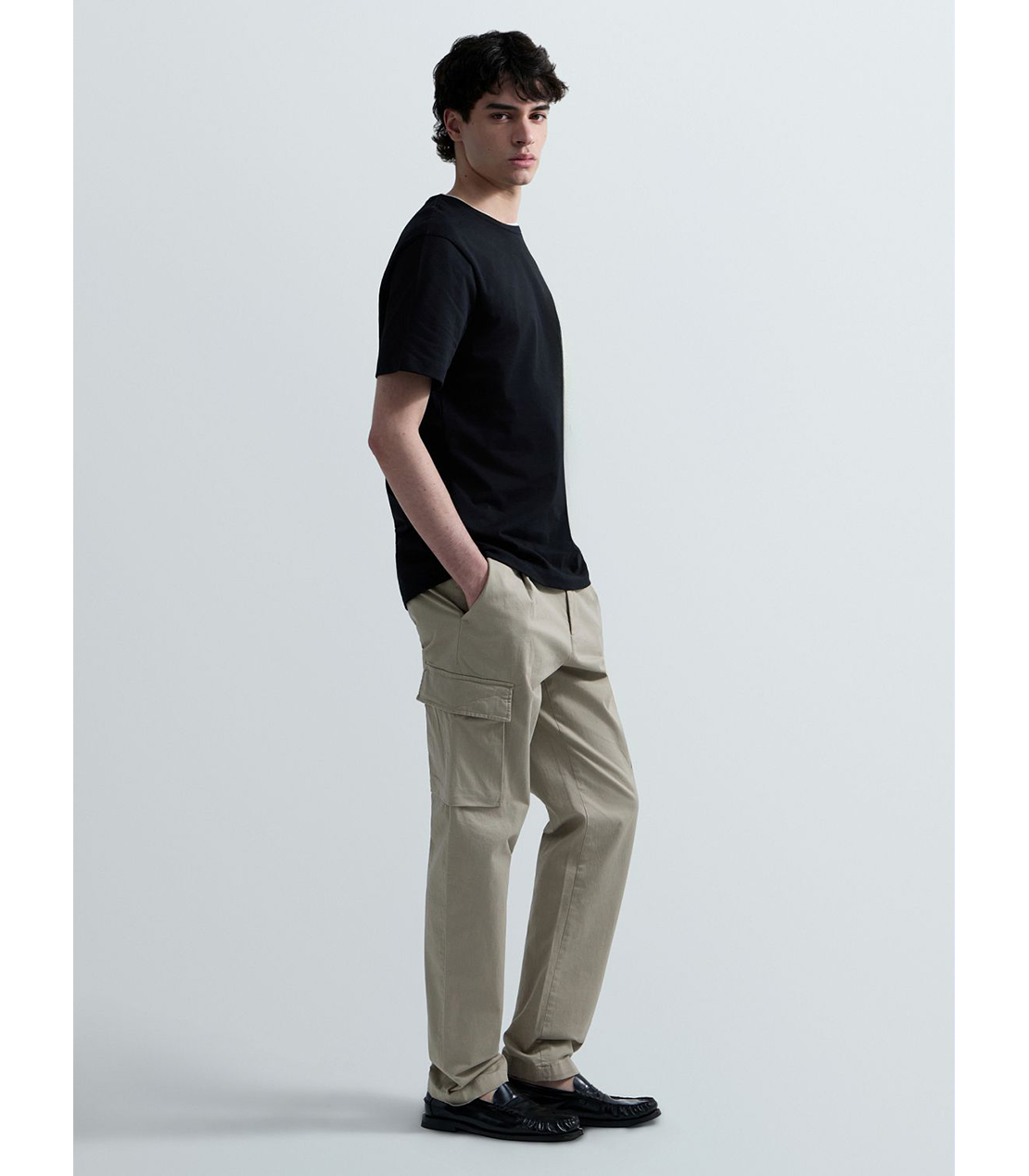 ヘビーコットンジャージートリムTシャツ 詳細画像 ブラック 4